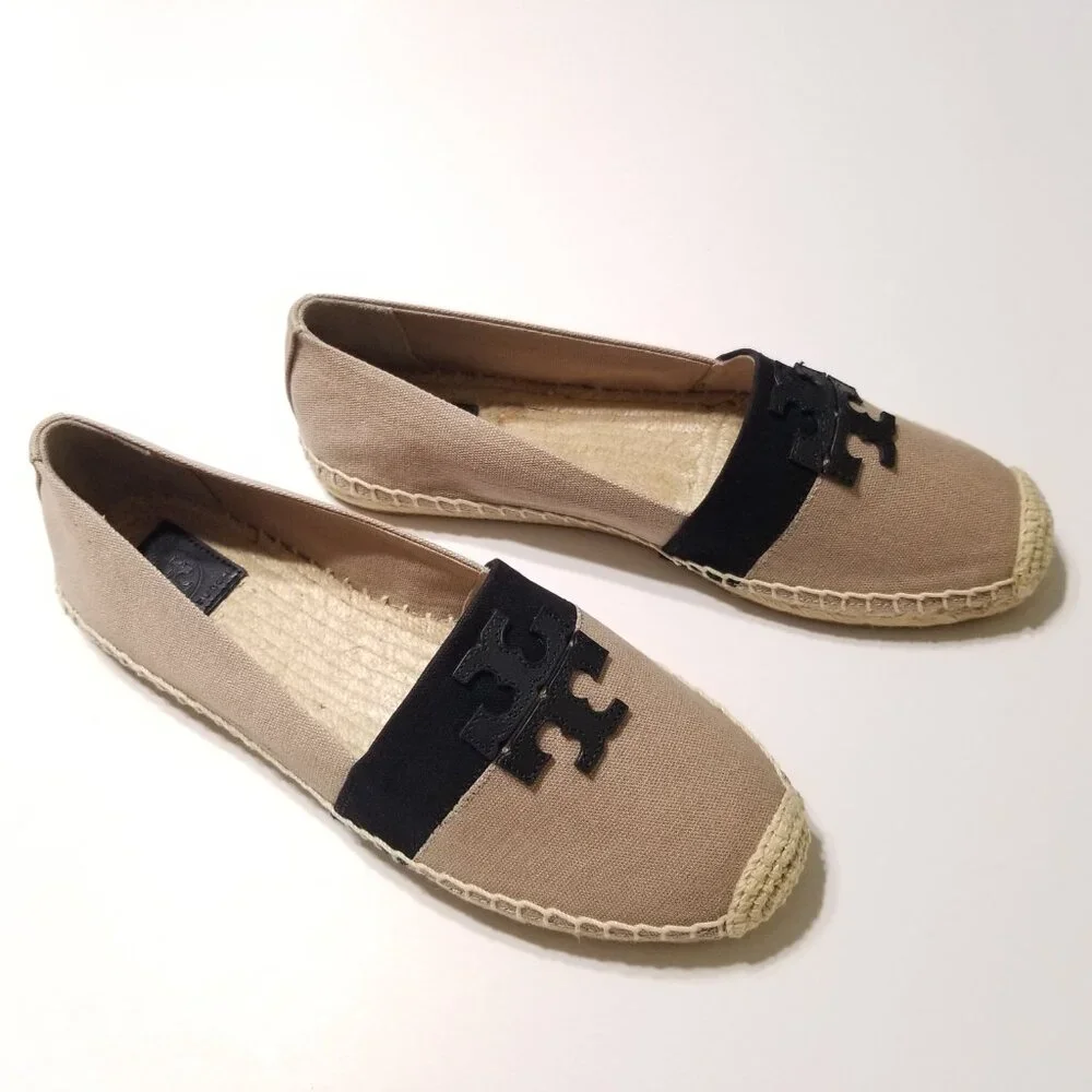 ✨NEW✨ Tory Burch Weston Flat Espadrilles in Natural/Black‎ Size 9.5, 10